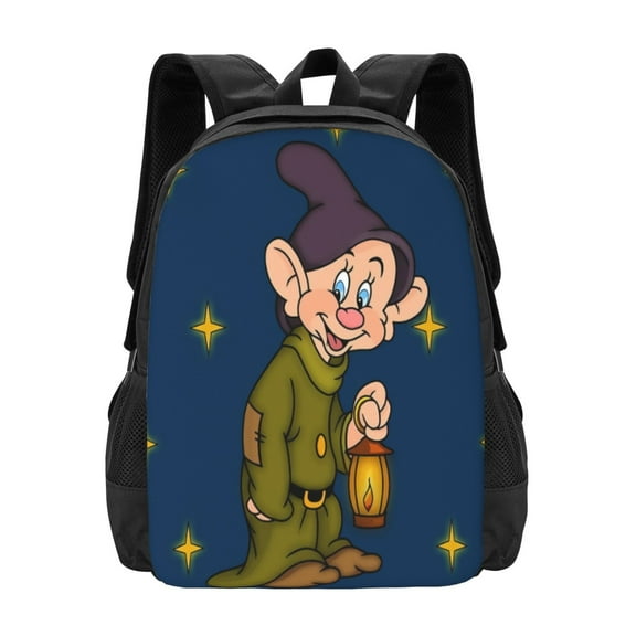 Dopey Lantern Backpack Fashion Travel Backpack Laptop Backpack 16 Inch Simple And Large Capacity