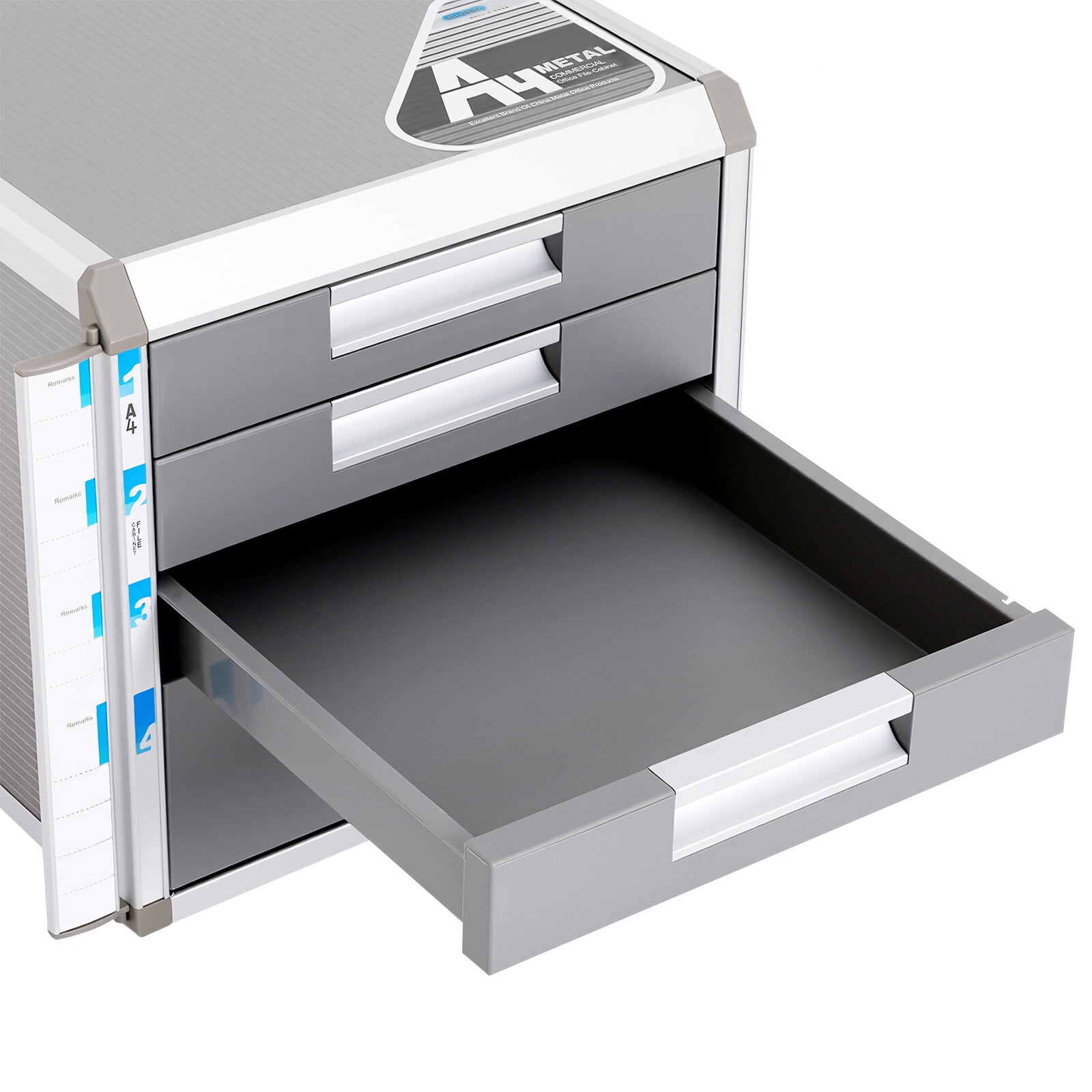 4 Drawers File Cabinet Lateral Storage Office Storage  Filing Cabinet Desktop for Office Supplies