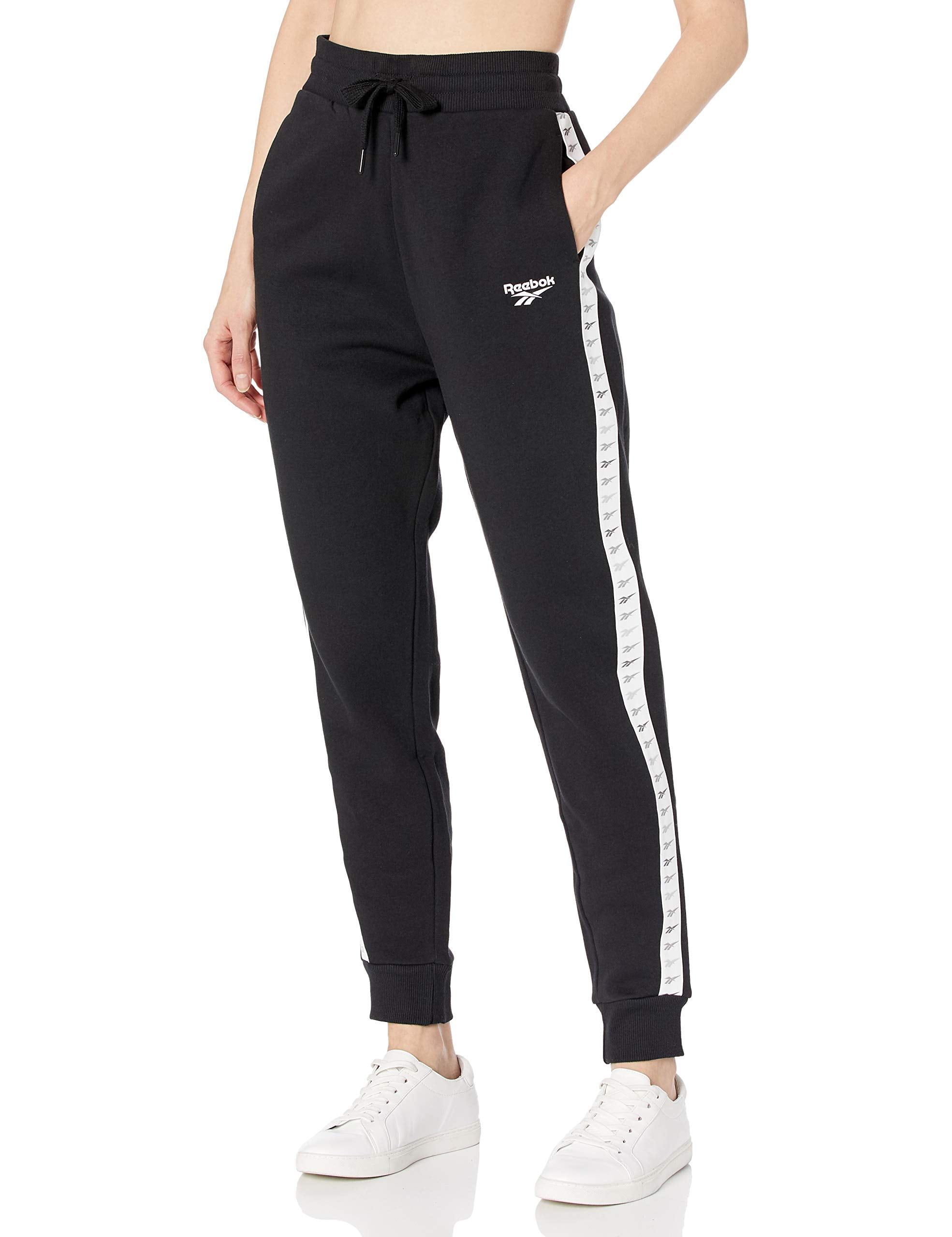 ★Reebok★ Classic Vector Loose Fit Jogger Pants Black Reebok Womens Classic Vector Athletic Jogger Pants, Black