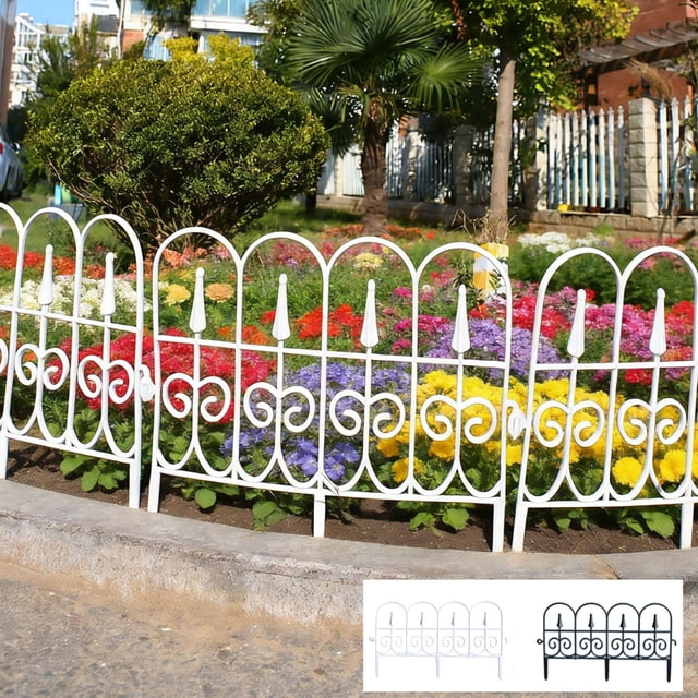 Sentmoon Outdoor Fence Fence for Garden 22.83x13.38in Courtyard Fence European Style Fence Outdoor Garden Fence Small Fence Lawns Decoration Fence Random Color