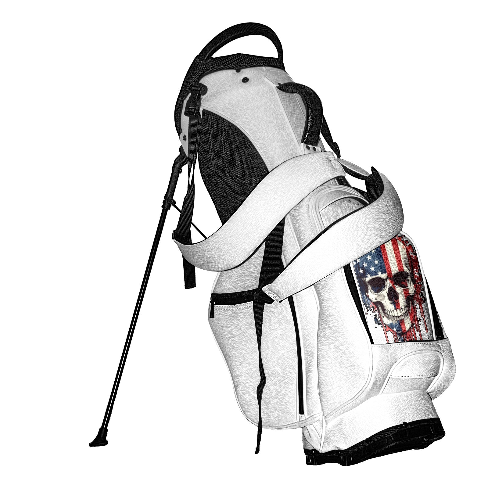 5 Ways Divider Golf Bag Waterproof Leather Golf Stand Bag Large Capacity & Versatile Personalized Customized Printing Golf Club Bag for Men Women 1754119211761
