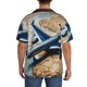 thumbnail image 3 of Fotbe Airplane World Map Adventure Camisa Estampada de Manga Corta para Hombre, Casual de Verano, Estilo Playero, Sin Arrugas-Small, 3 of 5