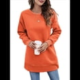 thumbnail image 2 of Sudaderas para Mujer, Sudaderas de Cuello Redondo de A , Suéteres Casuales Holgados, Conjuntos Cómodos de Otoño. Naranja M, 2 of 9