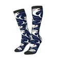 thumbnail image 2 of Easygdp Angry Shark Soccer Socks Sport Knee High Socks Calf Compression Athletic Socks for Men and Women, 2 of 9