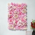thumbnail image 3 of Artificial Silk Flowers Wall Panel Wedding Party Floral Backdrop Purple Pink, 3 of 6
