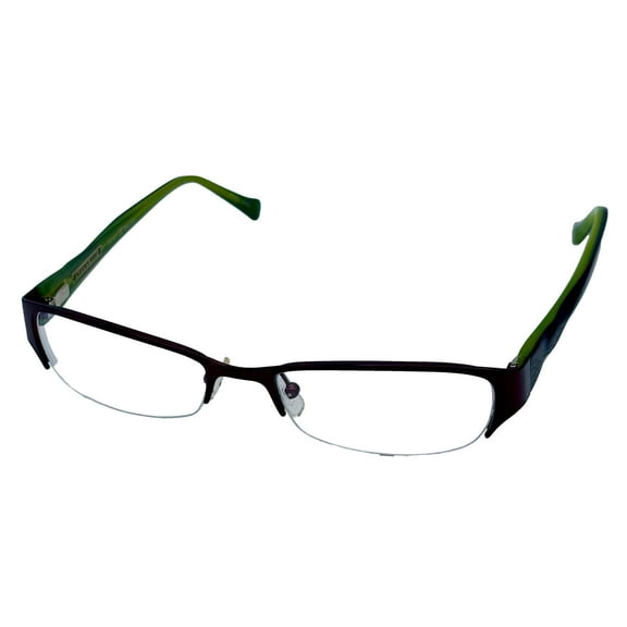 Lucky Brand Mens Bottom Rimless Metal Rectangle Eyeglasses, Casey, Purple, 52mm