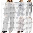 thumbnail image 3 of hoksml Women's Polka Dot Two Piece Outfit Off Shoulder Top Wide Leg Pants Casual Lounge Set Comfort, 3 of 6