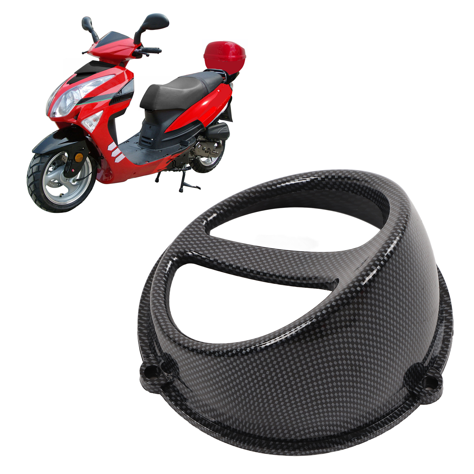 Kit Refroidissement Moteur Complet Pour Scooter GY6 150cc - Carénage Air + Ventilateur En ABS Noir - Compatible Avec La Plupart Des Moteurs 150cc Style GY6