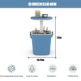 thumbnail image 3 of EasyUp 3-in-1 Resin Ice Bucket & Beverage Cooler – Wood Look Patio Table, UV Protection & Drain Plug for Outdoor Parties, Bars, and Poolside Use-Blue, 3 of 7