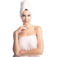 thumbnail image 5 of Fishers Finery Women's EcoFabric Terry Cloth Spa Package; Body Wrap & Hair Towel (Pink), 5 of 6