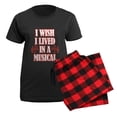 thumbnail image 5 of CafePress - I Wish I Lived In A Musical Women's Dark Pajamas - Women's Short Sleeve Print T-Shirt and Pants Dark Cotton Pajama Set, 5 of 7