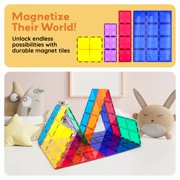PicassoTiles Large Magnetic Tiles Building Blocks for Kids - 12PCS STEM Construction Educational Toy
