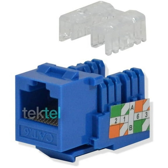 CAT6 Blue Network Ethernet 110 Punchdown 8P8C Keystone Jack (20/pack)