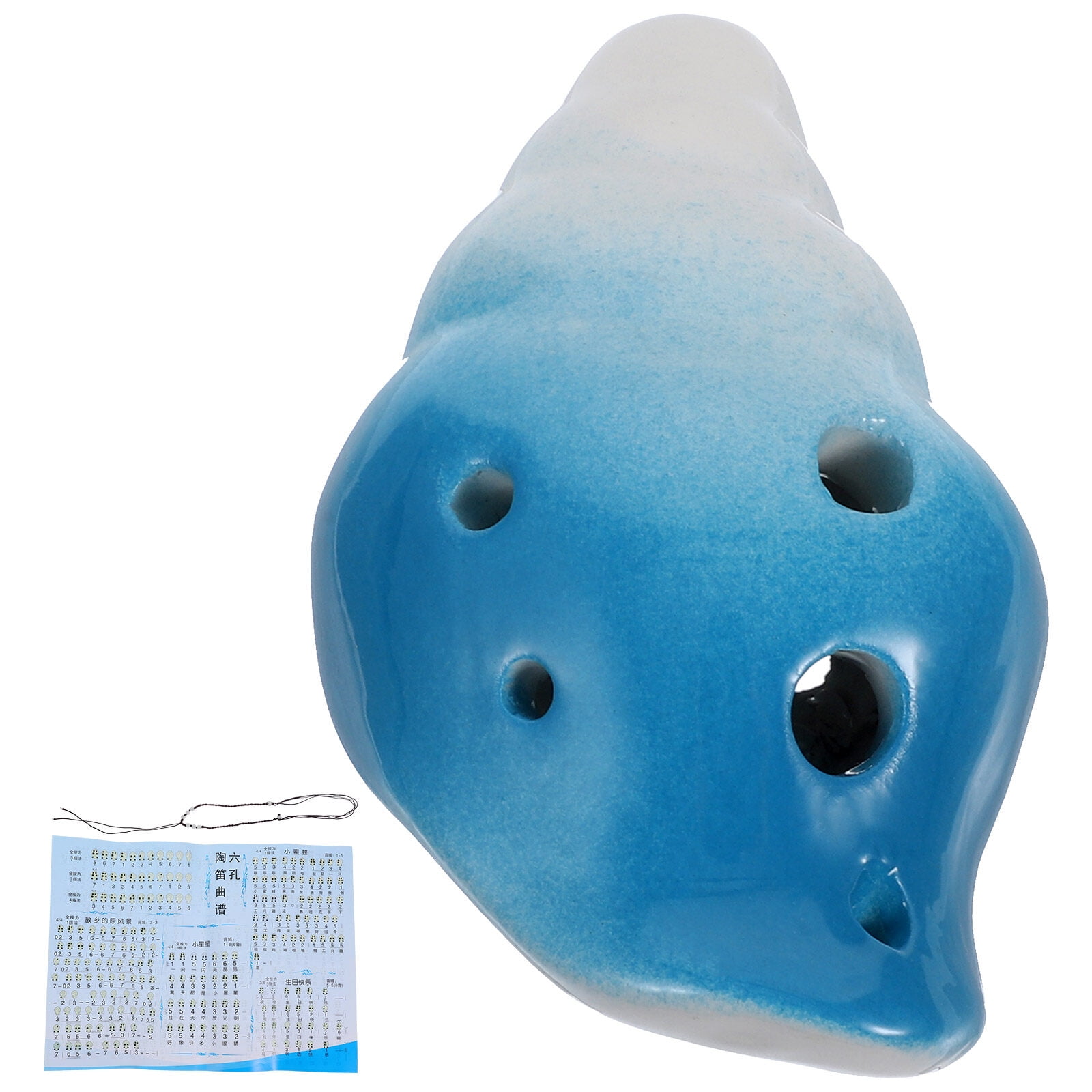 Ceramic Ocarina Creative Conch Shaped 6 Holes Ocarina Instrument