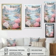 thumbnail image 4 of Designart "The Pastel Dreamscape Of Kawaii Lakes And Rivers I" Landscape Lake River Floater Framed Wall Decor, 4 of 5