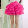 thumbnail image 4 of Girls Tiered Tulle Skirts Princess Bow Ruffle Layered Mesh Tutu Party Dance Skirt Toddler Cute Clothing Hot Pink, 6-7Y, 4 of 6