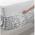 thumbnail image 2 of Black and Grey Bed Skirt, Watercolor Circle Blobs or Splashes in a Repetitive Pattern, Elastic Bedskirt Dust Ruffle Wrap Around for Bedding Decor, 4 Sizes, Dark Grey and Pale Taupe, by Ambesonne, 2 of 2