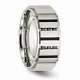 thumbnail image 5 of Stainless Steel Black IP-plated/Black Diamonds 9mm Brushed Band Size: 11; for Adults and Teens; for Women and Men, 5 of 7