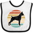 thumbnail image 3 of Inktastic Boxer Dog Vintage Silhouette Boys or Girls Baby Bib, 3 of 4