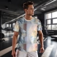 thumbnail image 3 of Wukai The Cat Looks in the Mirror Print Men's Short-Sleeved Mesh T-Shirt,Quick-Dry Short Sleeve Workout T-Shirt-Medium, 3 of 8