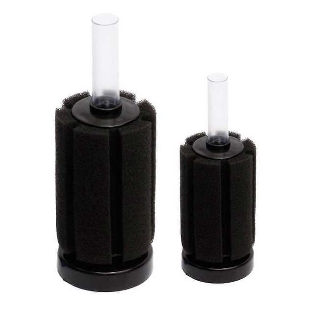2pcs Internal Fish Tank Filter Sponges Aquarium Sponge Filter Tools (Black)