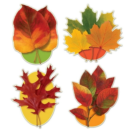 Club Pack Of 24 Colorful Autumn Leaf Cutout Thanksgiving
