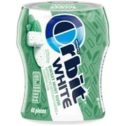 ORBIT WHITE Sweet Mint Sugar Free Chewing Gum, 40 Piece Resealable Bottle (Pack of 2)