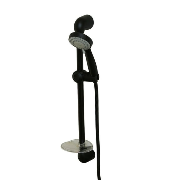 Empire Faucets Adjustable Shower Head and Shower Slide Bar Combo in Matte Black