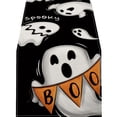 thumbnail image 2 of Voglyf Spooky Ghost Pumpkin Halloween Table Runner, 13脳72 Inch Farmhouse Linen Table Decor With Bat Spider Web Haunted Castle Pattern For Halloween Party Dining Table Centerpiece(#A), 2 of 8
