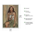 thumbnail image 2 of Hawaiian Hula Girl - Lei Flowers - Vintage Hawaiian Travel Brochure c.1943 - Master Art Print (Unframed) 13in x 19in, 2 of 4