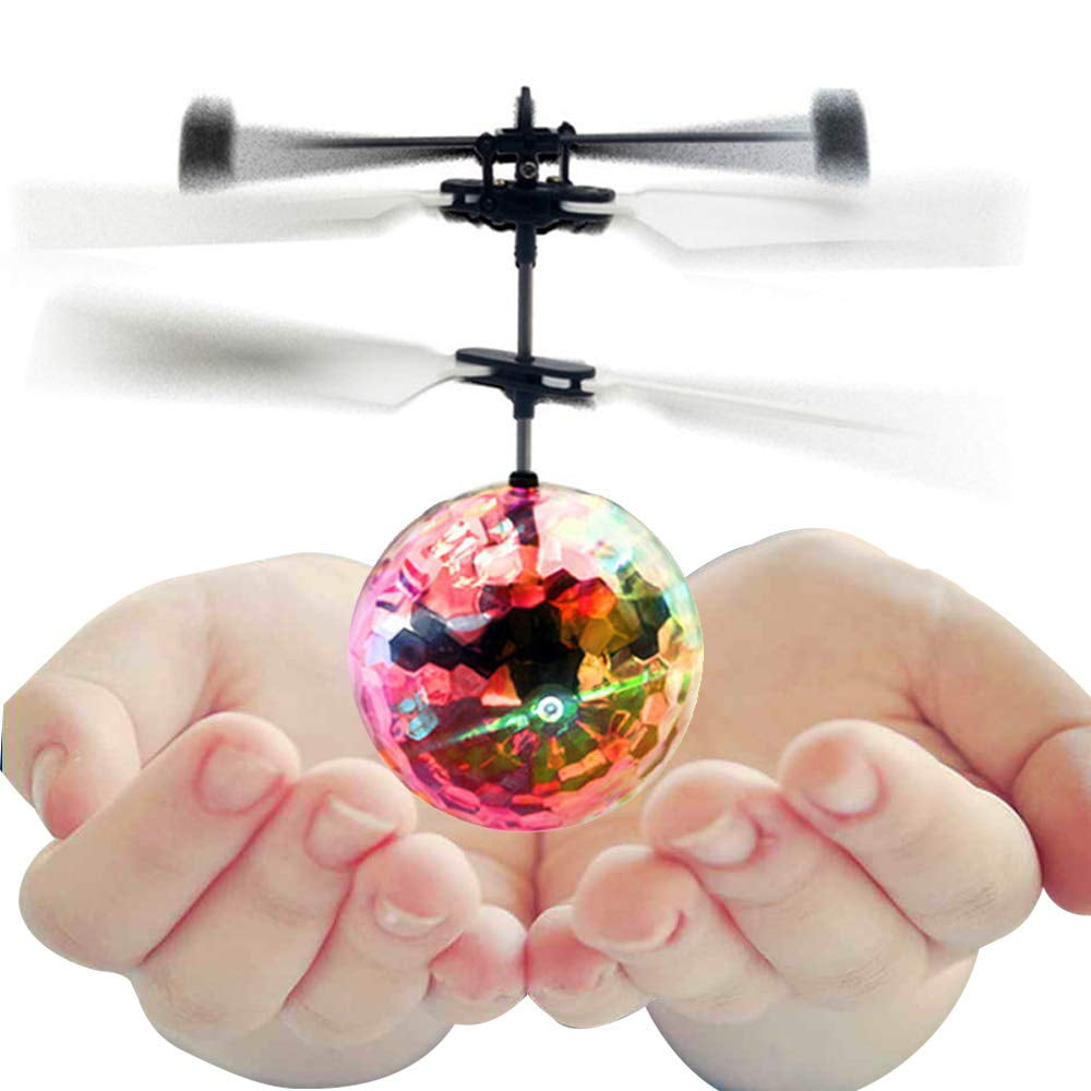 Flying Ball Infrared Induction RC Flying Toy Built-in LED Light Disco 