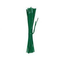 Midwest T002GT 100-Pack Of 8" Green Pre-Cut Plastic Coated Wire Garden Twist Ties - Quantity of 10
