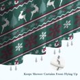 thumbnail image 6 of Green Christmas Reindeer and Snowflake Pattern Shower Curtain 84"x72" ,Bathroom Decorative Shower Curtains Set with 12 Hooks,Modern Waterproof Washable Shower Curtain, 6 of 6