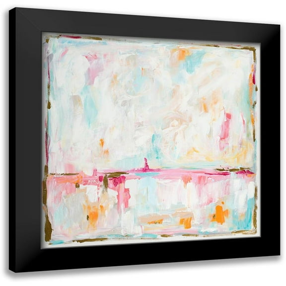 Hewitt, L. 12x12 Black Modern Framed Museum Art Print Titled - Cotton Candy Cloud