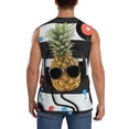 thumbnail image 4 of Fotbe Pineapple With Black Glasses Men's Camiseta sin Mangas Estampada para Hombres, Playera Casual para Gimnasio, Entrenamiento, Playa-XX-Large, 4 of 7