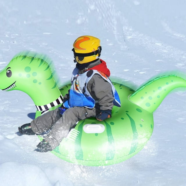Snow Tube, Thicken Inflatable Snow Tube Sled with Secure Handles, Fun Winter Toy for Kids and Adults