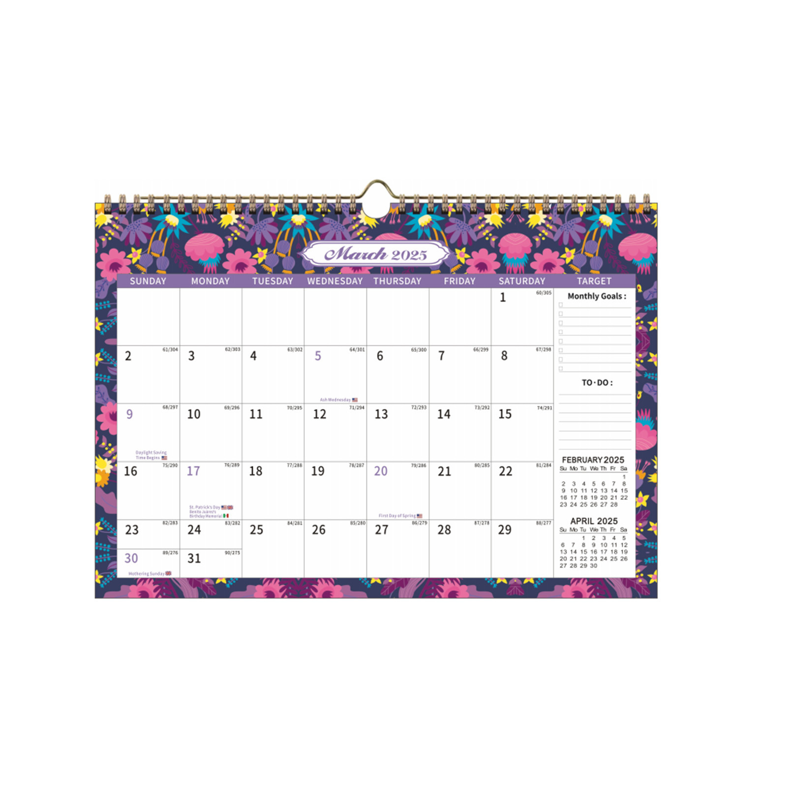 2025 Wall Calendar 2025 Calendar,Jan. 2025 Jun. 2026,12x17 inch,12