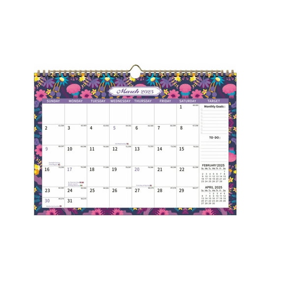 Darzheoy 2025 Calendar 18 Month Wall Calendar 2025-2026, January 2025 to June 2026 Calendar Hanging Wall Calendar New Year Decoration Monthly Plans, 17" X12"