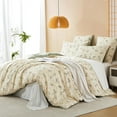 thumbnail image 3 of Nayoroom Ensemble de Housse de Couette Grand Chic Vert Floral Botanique 3 Pcs 100 % Coton Style Jardin Esthétique Ensembles de Literie Housse de Couette Réversible, 3 of 6