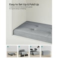 thumbnail image 4 of SONGMICS 30" Storage Ottoman Bench Folding Velvet Storage Footrest Stool 2 Extra Storage Boxes Hold up to 660lb for Entryway Living Room Bedroom Dove Gray, 4 of 5