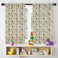thumbnail image 5 of Blackout Kids Curtains,Beige Leaf Butterfly Pattern Childrens Insulated Curtains Set Of 2,Bedroom Essentials,Toddler Room Decor 42"x54", 5 of 5