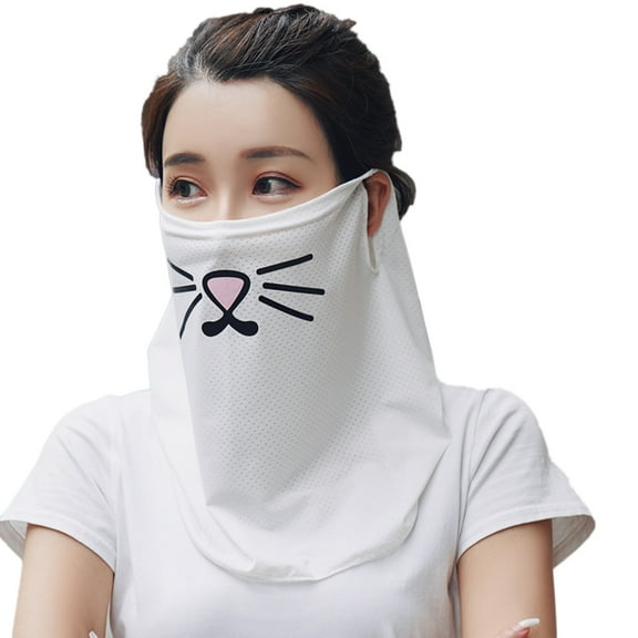 Face Cover Ear-hanging Design Three-dimensional Cutting Process Ear-Hanging Design Sunscreen Face Guard for Cycling