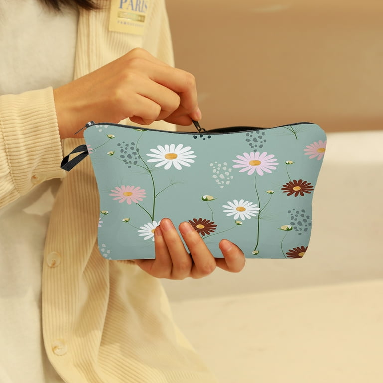 Happy Date Cute Travel Makeup Bag Cosmetic Bag Small Pouch Gift for Women 