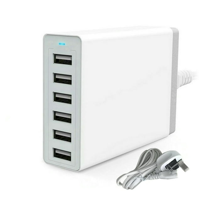 Seitruly 1 Juego de cabezales de de recarga USB, herramientas de carga significativas multipropósito para casa, tienda, viajes, oficina, Plog Teléfono y Comunicación Blanco Reino Unido Plog