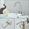 thumbnail image 5 of feetron Brushed Nickel Dual Handle Faucet Bathroom Basin Faucet with Drain Mixer Tap, 5 of 11