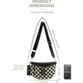 thumbnail image 4 of Luxury Designer Bum Bags for Women with small bag Checkered Crossbody Fanny Packs PU Leather Cross Body Bum Purse Belt Bag Bumbags for Work Shopping Daily, 4 of 6