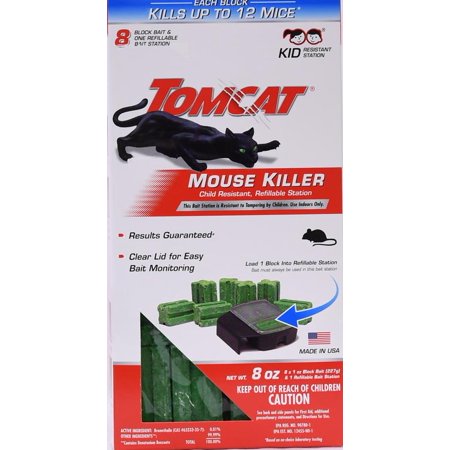 TomCat Mouse Bait - 8 count box (Best Mouse Rat Poison)