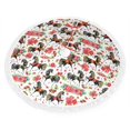 Christmas Tree Skirt, Cartoon Cool Horse Black Flower Christmas Tree Decorations Indoor, Tree