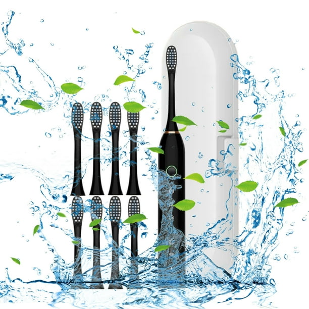 8 Brush Heads Toothbrush For Adults USB Charging