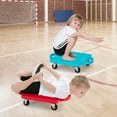thumbnail image 2 of Topbuy 4-Pack Floor Scooter Kids Sitting Scooter Board with Safety Handles & Non-Marring Rolling Casters, 2 of 8